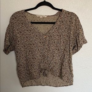 Cheetah Print Blouse